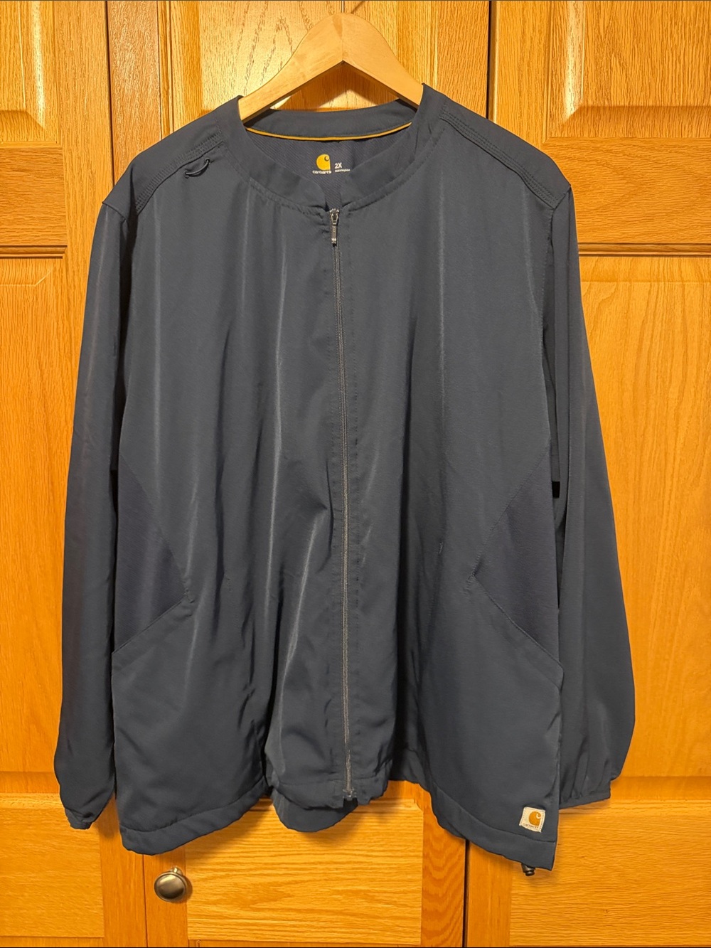 Carhartt Dark Blue Lightweight Zip Jacket nursing scrub 2 Extra large